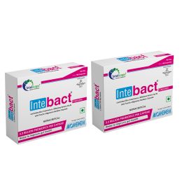 Dr. Morepen: INTEBACT PROBIOTIC CAPSULES | Supplement for Gut Health - 10 Veg Capsules - Pack of 2