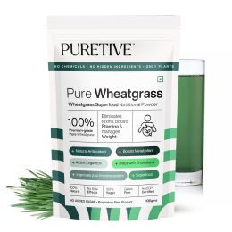 Puretive: Wheatgrass Powder | For Energy, Detox, Immunity Booster, Skin Health