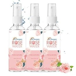 Dr. Morepen: Pure & Natural Rose Water Spray for Face, Alcohol Free Toner - 100ml Pack of 3