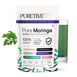 Puretive: Moringa / Drumstick Leaf Powder | Natural source of Iron, Calcium & Vitamins