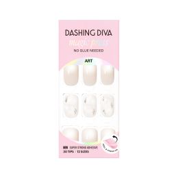 Dashing Diva: MAGICPRESS White Marble Regular Round