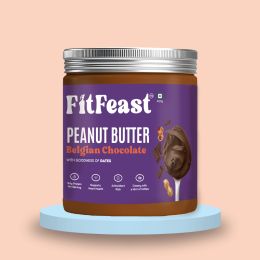 FitFeast: Belgian Chocolate Peanut Butter | 380gms Each Pack of 4