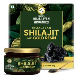 Vlado's Himalayan Organics: Shilajit Gold Resin - 25g | Contains 24 Carat Gold | 100% Ayurvedic | Pure and Natural Shilajeet | Helps to Boost Immunity, Energy, Strength, Stamina, and Overall Health - 25G