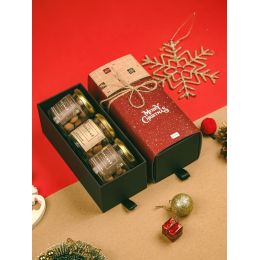 Kokomae: Kokomae Divine Chocolate Coated Nuts Festive Box | 3 Coated Nuts Hamper