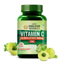 Vlado's Himalayan Organics: Vitamin C 1000mg Tablets from Amla Extracts | Immunity, Antioxidant & Skin Care | 120 Veg Tablets