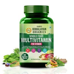 Vlado's Himalayan Organics: Whole Food Multivitamin for Women || With Natural Vitamins, Minerals, Extracts || Best for Energy, Brain, Bone Health || 60 Veg Capsules