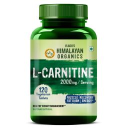 Vlado's Himalayan Organics: L-Carnitine 2000mg/Serve | Supports Muscle Recovery, Fat Burn & Energy | 120 Veg Tablets