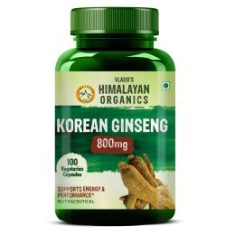 Vlado's Himalayan Organics: Korean Red Ginseng 1000mg/Serve 100 Veg Capsules