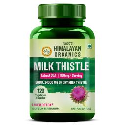 Vlado's Himalayan Organics: Vlado's Himalayan Organics Milk Thistle Extract Silymarin 800mg/Serve-120 Veg Capsules
