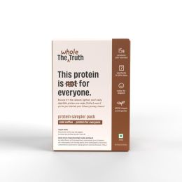 The Whole Truth:  Protein For Everyone  Beginners Protein Powder  Cold Coffee Sample (Pack of 7)  15g Protein/Pack  Clean, Light & Easy to Digest  No Artifical Flavours (210g)