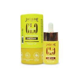 Jaquline USA: Lumi Glo 24K Illuminating Facial Oil, Gold Flakes Prevents Aging, Hydrate Skin and Radiance, Glowing Moisturising Formula For All Skin Types 30ml