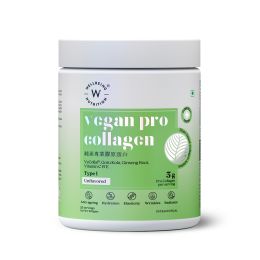 Wellbeing Nutrition: Vegan Pro Collagen | Clinically Proven Plant Based Collagen Peptides Gotu kola, Ginseng, Vitamin C & E | Anti-wrinkle, Skin Elasticity, Hydration, Hair & Nail Growth | Unflavored