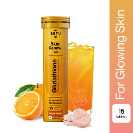 SETU: Skin Renew Glutathione - Orange Flavour -15 Effervescent Tablets