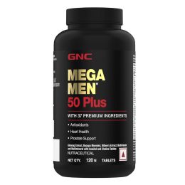GNC: Mega Men 50 Plus Multivitamin | Formulated In USA | 37 Premium Ingredients | 120 Tablets