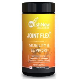 Wishnew Wellness: JOINT FLEX+ | Comprehensive Joint Support with Glucosamine, Chondroitin, and MSM | Improves Mobility & Flexibility - 90 Tablets