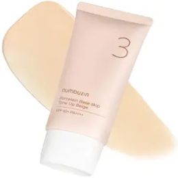 Numbuzin: No.3 Porcelain Base-Skip Tone Up Beige SPF 50+ PA ++++ (50ml)