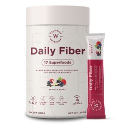 Wellbeing Nutrition: Daily Fiber - Vanilla Berry Flavor - 30 Servings