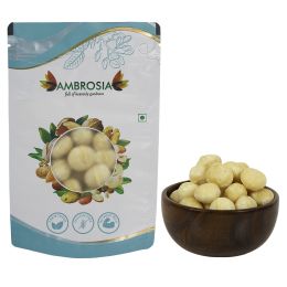 Ambrosia: Ambrosia Premium Dry Fruits & Nuts| Whole Macademia Nuts | Crunchy | Gluten Free 200g