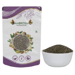 Ambrosia: Ambrosia Raw Unroasted Chia Seeds Pouch 250g | Chia Seed for Weight Loss Omega 3| Fibre