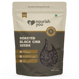 Nourish You: Organic Roasted Chia Seeds - Protein Rich, Helps in weight loss, Gluten free- 100g