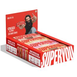 SuperYou: Assorted Protein Wafer Bars (Pack of 10)|10g Protein, 3g Fiber, No Added Sugar 400g