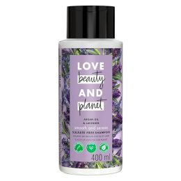 Love Beauty And Planet: Natural Argan Oil and Lavender Sulfate Free Anti-Frizz Shampoo, 400ml