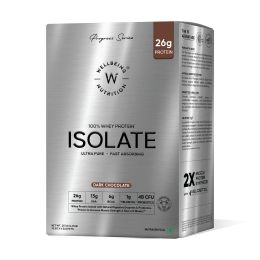 Wellbeing Nutrition: 100% Whey Protein Isolate (Dark Chocolate)  213g Pack of 6  26g Protein, 13g EAA  Clinically Proven 2x Muscle Protein Synthesis 4B CFU Probiotics  Digestive Enzymes  Easy to Digest