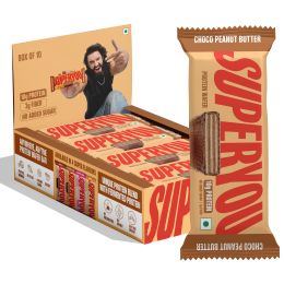 SuperYou: Choco Peanut Butter Protein Wafer Bars (Pack of 10)|10g Protein, 3g Fiber, No Added Sugar 400g