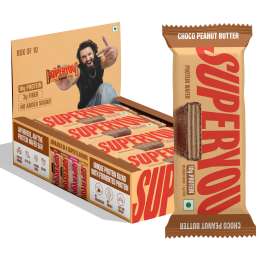 SuperYou: Choco Peanut Butter Protein Wafer Bars (Pack of 10)|10g Protein, 3g Fiber, No Added Sugar 400g