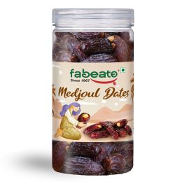 Fabeato: Jumbo Medjoul (Medjool)  Dates 400g 100% Natural, No Additives, Khajur, Khajoor, Dry Dates.