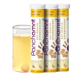 Panchamrit: Gut Health Effervescent Helps Reduces Bloating & Acidity,Constipation Mulethi & Ginger 1Billion CFU Probiotics 20 Tablets (Pack Of 3)