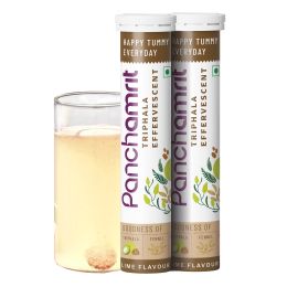 Panchamrit: Triphala Effervescent Relieves Constipation, Improves Digestive Health Triphala &Saunf along with Prebiotics 20 Tablets (Pack Of 2)