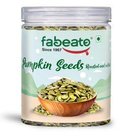 Fabeato: Roasted and salted Pumpkin seeds 250g- Diet Food Healthy Crunchy Snacks- Immunity Booster and Fiber Rich Superfood- Perfect for Salads, Baking
