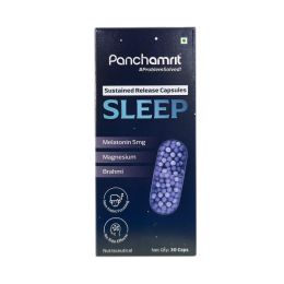 Panchamrit: Sustained Release Capsule For Sleep with 5mg Melatonin, 30mg Valerian Root |Deep, Relaxing, Undisturbed Sleep,Non-Habit Forming |30 Caps