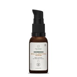 Juicy Chemistry: BHA Serum, 10 ml, For Face Acne Control & Pitted Scars, Certified Natural Clarifying Face Serum with Willow Bark & Turmeric, Exfoliates & Improves Skin Texture
