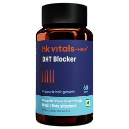 HK Vitals: DHT Blocker with Biotin, Stinging Nettle and Soya Protein, Helps Reduce Hair Fall, Stimulates Hair Growth, 60 Tablets