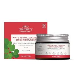 Juicy Chemistry: Phyto-Retinol Advanced Serum Moisturiser, 50 g | Anti-ageing Serum Powerhouse for Smoother, Softer and Glowing Skin | Vegan Serum for Face