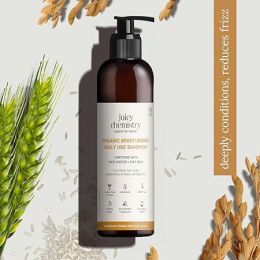 Juicy Chemistry: Moisturising Daily Use Shampoo, 200 ml | For Dry, Frizzy & Unmanageable Hair | Made with Rice Water & Oat Milk | Certified Organic Shampoo for Men & Women | Cruelty Free & Vegan