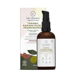 Juicy Chemistry: Tamanu & Kakadu Plum Face Wash, 100 ml | Antioxidant-rich Face Wash for Pigmented and Dull Skin - Certified Organic & Clinically Tested - For Normal, Oily & Combination Skin Type