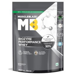 HK Vitals: Biozyme Performance Raw Whey Protein | Clinically Tested 50% Higher Protein Absorption | Informed Choice UK, Labdoor USA Certified & US Patent Filed EAF® (Unflavoured, 1 kg / 2.2 lb)
