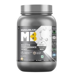 HK Vitals: Biozyme Performance Whey Protein | Clinically Tested 50% Higher Protein Absorption | Informed Choice UK, Labdoor USA Certified & US Patent Filed EAF® (French Vanilla Créme, 1 kg / 2.2 lb)