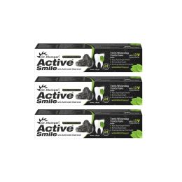 Dr. Morepen: Charcoal Toothpaste with Banboo Toothbrush - 100bm Pack of 3