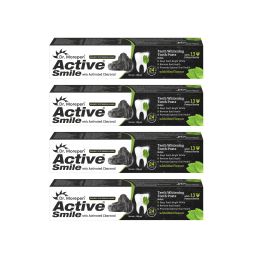 Dr. Morepen: Charcoal Toothpaste with Bamboo Toothbrush -100 gm Pack of 4