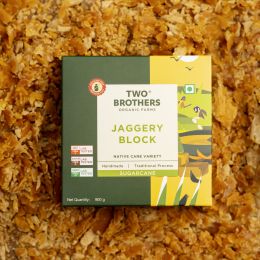 Two Brothers Organic Farms: Handmade Sugarcane Jaggery Block (900g)