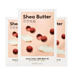 Missha: Airy Fit Sheet Mask (Shea Butter) - 19ml (Pack 3)