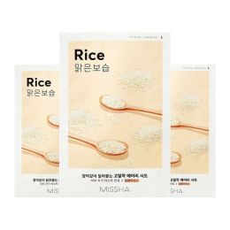 Missha: Airy Fit Sheet Mask (Rice) - 19ml (Pack 3)