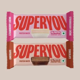SuperYou: Protein Duo Bites  Chocolate & Strawberry(Pack of 10 each) | 10g Protein, 3g Fiber, No Added Sugar 400g