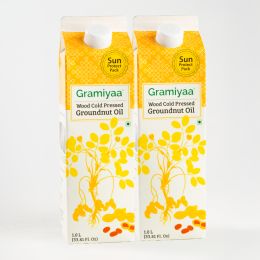 Gramiyaa: Gramiyaa Cold Pressed Groundnut Oil 2 Litre