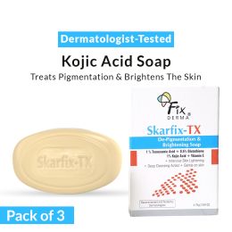 Fixderma: Skarfix -TX 1% Kojic Acid Soap for Glutathione for Pigmentation - 75gm (Pack of 3)