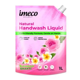 Amwoodo: Bamboo Handwash Liquid | 99.9% Germs Protection | 1L Pouch | Pack of 1
